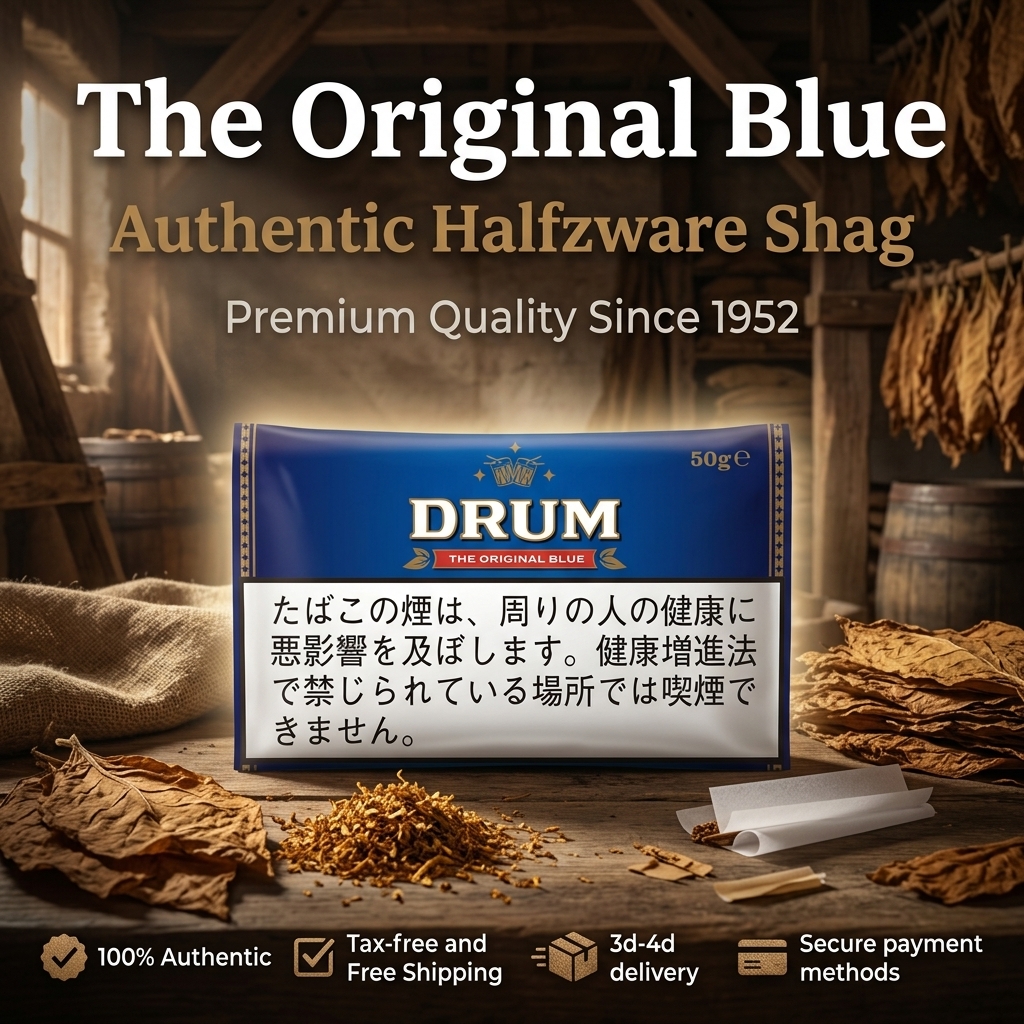 Drum Original Blue 50g Tobacco(Japan) (5-Pack Bundle)